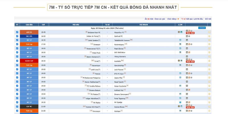 Cách xem bảng xếp hạng tại 7mcn